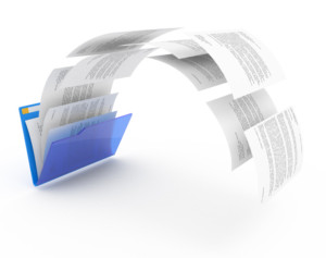 Documents from blue folder.